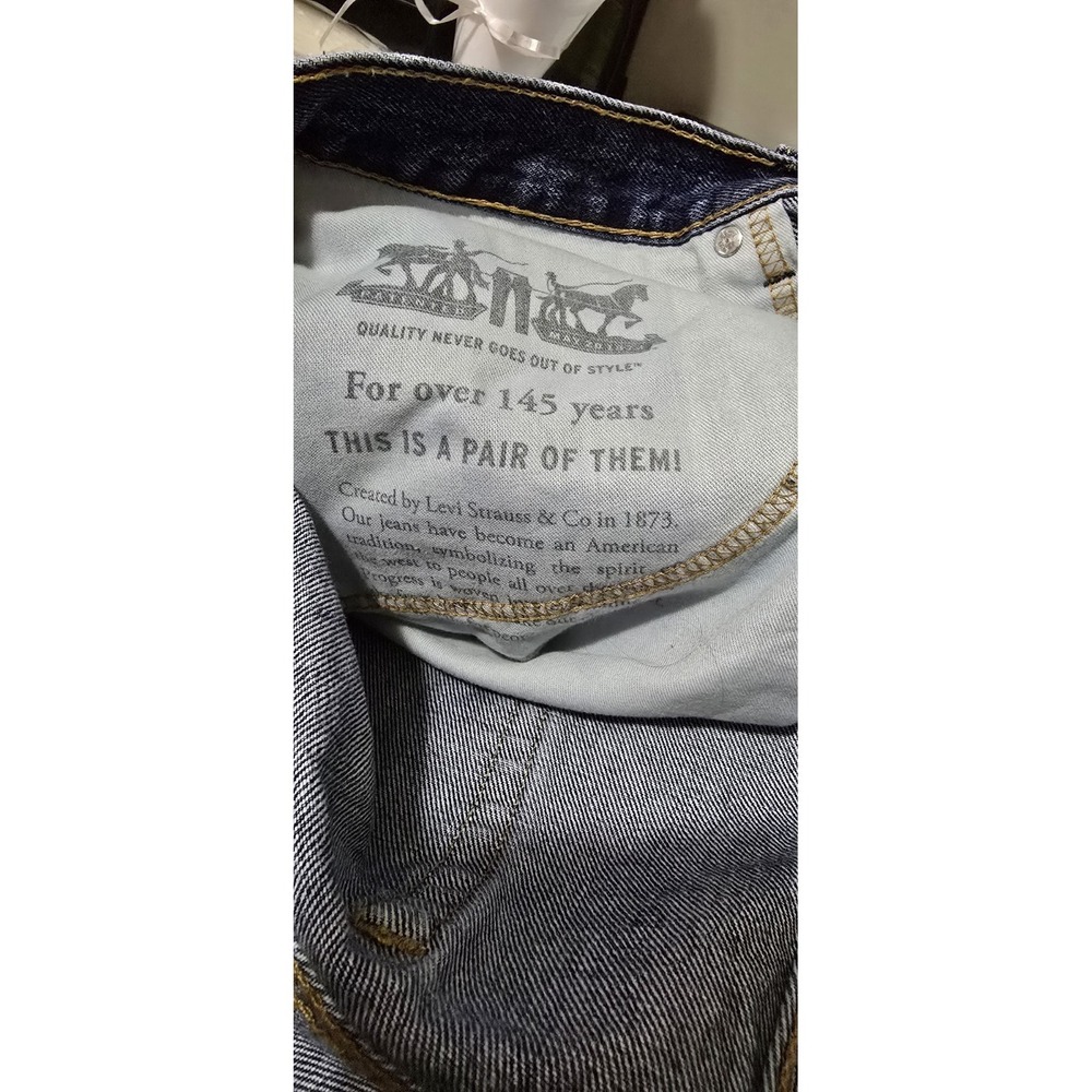 Levi's 550 Mens Relaxed Fit Light Dark Wash Denim‎ Jeans 42x30 - Picture 6 of 8